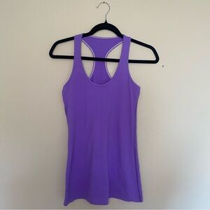 Purple Lululemon racerback tank top.